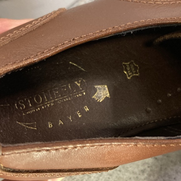 Stonefly‎ buckle dress she’s 1.5” stacked heel. 9.5m by Bass. Brown leather B15 - Picture 5 of 5